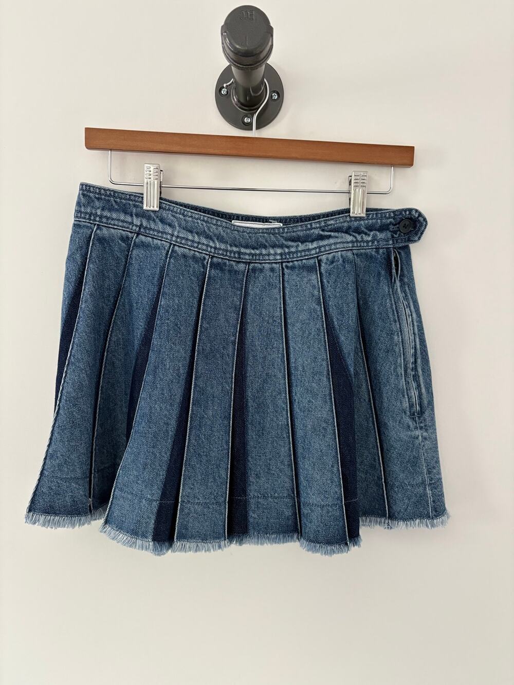 Gap Pleated Denim Jean Skirt Size 26